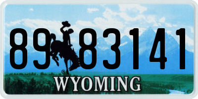 WY license plate 8983141
