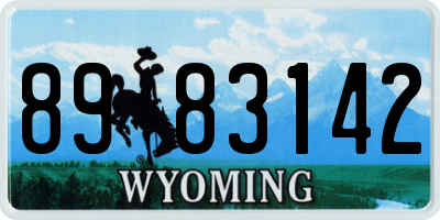 WY license plate 8983142