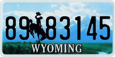 WY license plate 8983145