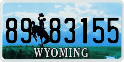 WY license plate 8983155