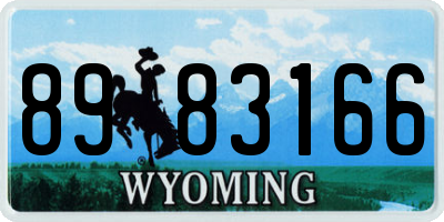 WY license plate 8983166