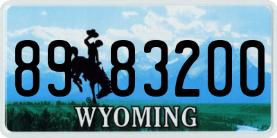 WY license plate 8983200
