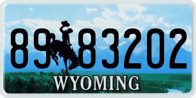 WY license plate 8983202