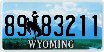 WY license plate 8983211