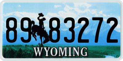 WY license plate 8983272