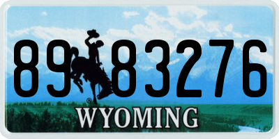 WY license plate 8983276