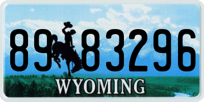 WY license plate 8983296