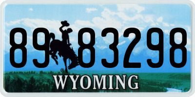WY license plate 8983298