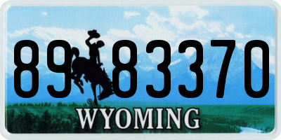 WY license plate 8983370