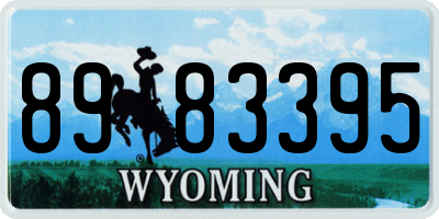 WY license plate 8983395