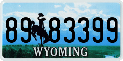 WY license plate 8983399