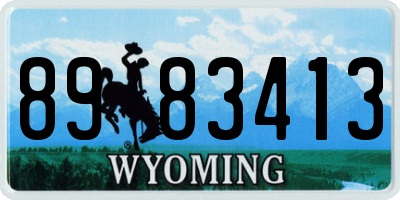 WY license plate 8983413