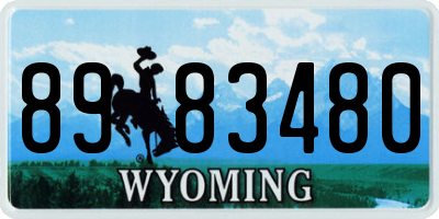 WY license plate 8983480
