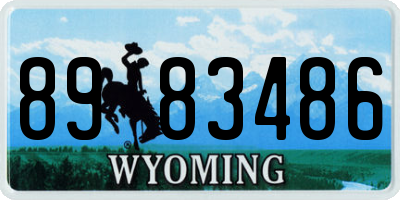 WY license plate 8983486