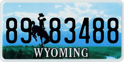 WY license plate 8983488