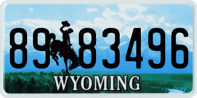 WY license plate 8983496