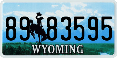 WY license plate 8983595