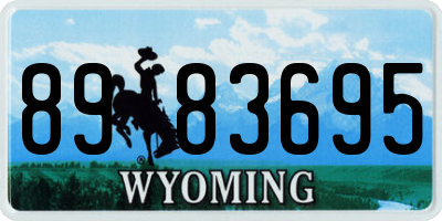 WY license plate 8983695