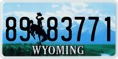 WY license plate 8983771