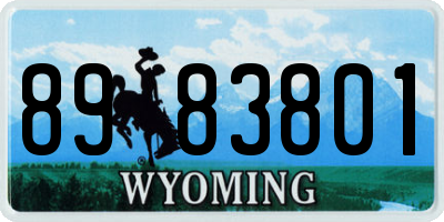 WY license plate 8983801