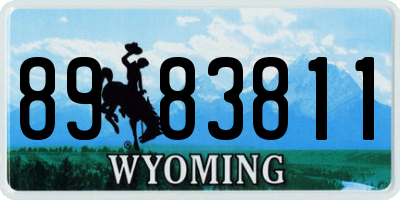 WY license plate 8983811