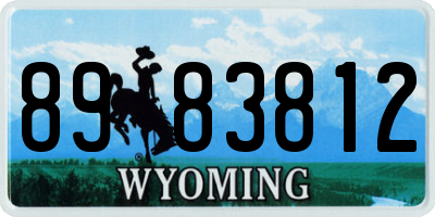 WY license plate 8983812