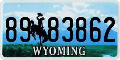 WY license plate 8983862