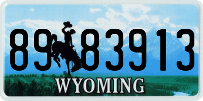 WY license plate 8983913