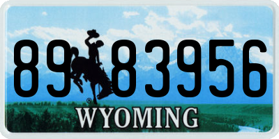 WY license plate 8983956