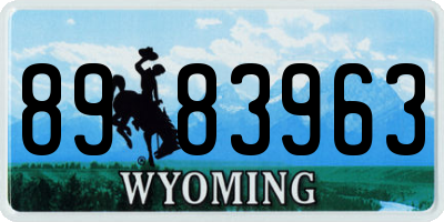 WY license plate 8983963