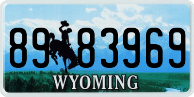 WY license plate 8983969