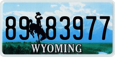 WY license plate 8983977
