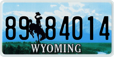 WY license plate 8984014