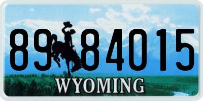 WY license plate 8984015