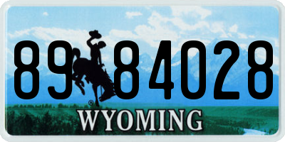WY license plate 8984028