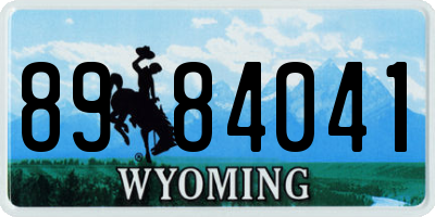 WY license plate 8984041