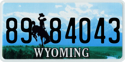 WY license plate 8984043