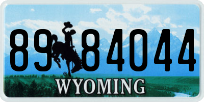 WY license plate 8984044