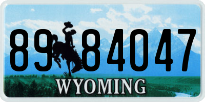 WY license plate 8984047