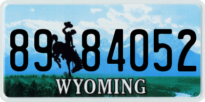 WY license plate 8984052
