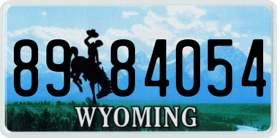 WY license plate 8984054