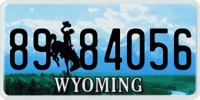 WY license plate 8984056