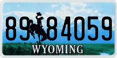 WY license plate 8984059