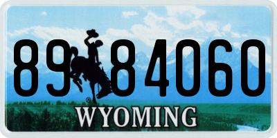 WY license plate 8984060