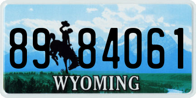 WY license plate 8984061
