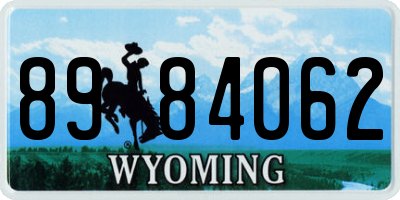 WY license plate 8984062