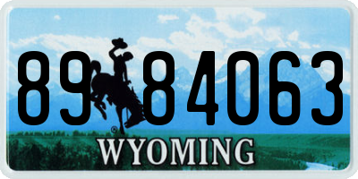 WY license plate 8984063