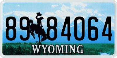 WY license plate 8984064