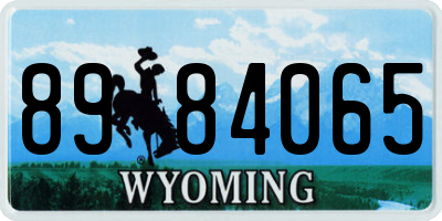 WY license plate 8984065