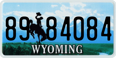 WY license plate 8984084